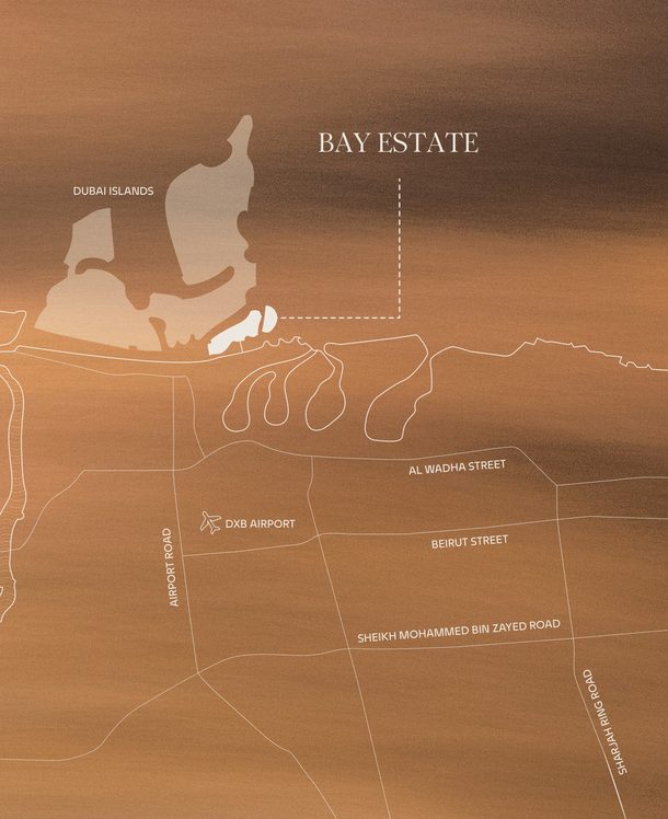 Bay Estate на карте Дубая